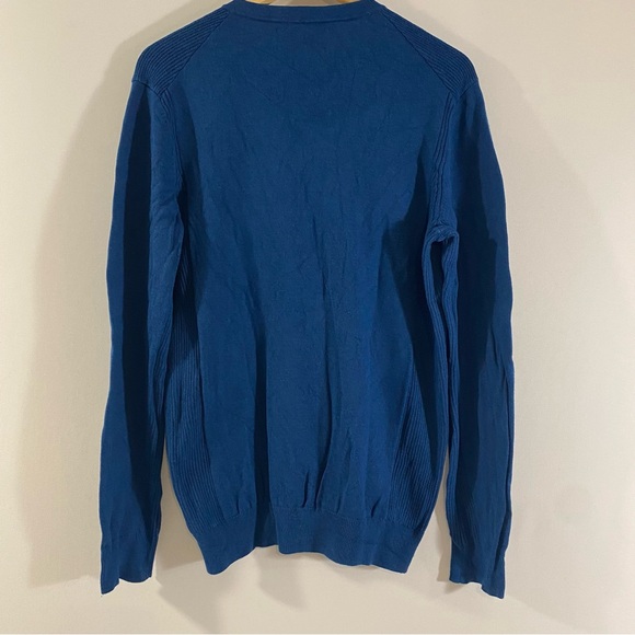 Awearness Kenneth Cole Blue V Neck Sweater Slim Fit Size M - Picture 2 of 5